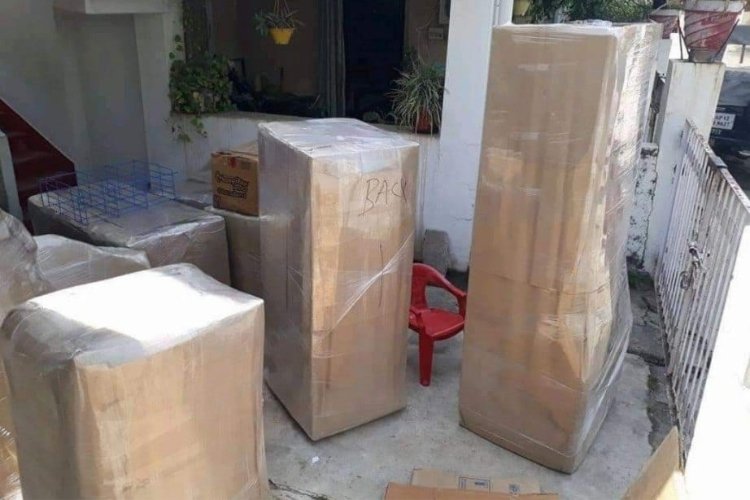 Team loading a truck